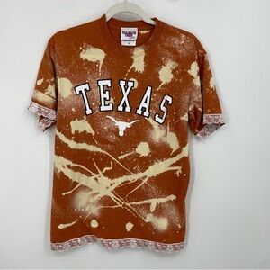 Tailgate Tees by Gabby Lace-trim t-shirt Texas longhorns orange tie-dye Sz S